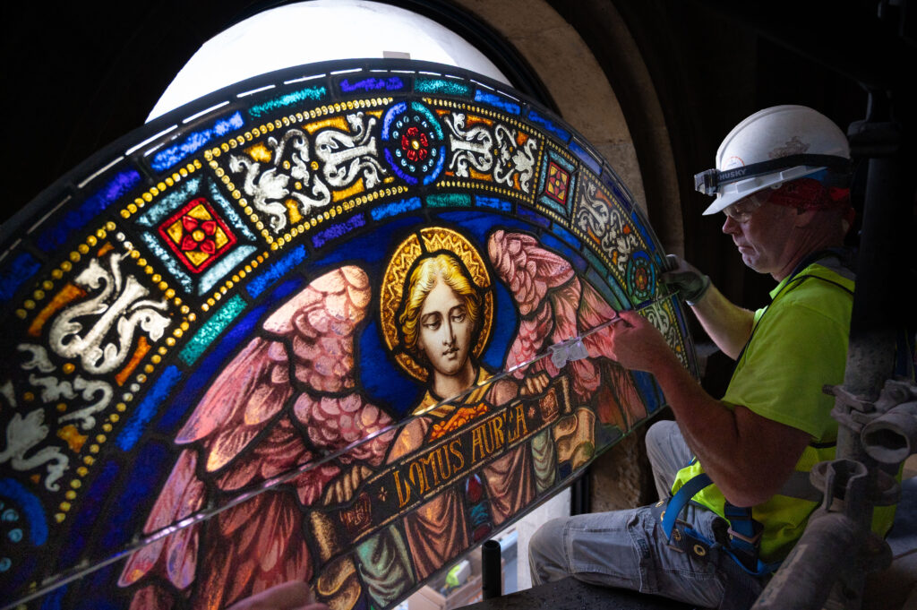 Reinstalling Stained Glass Windows